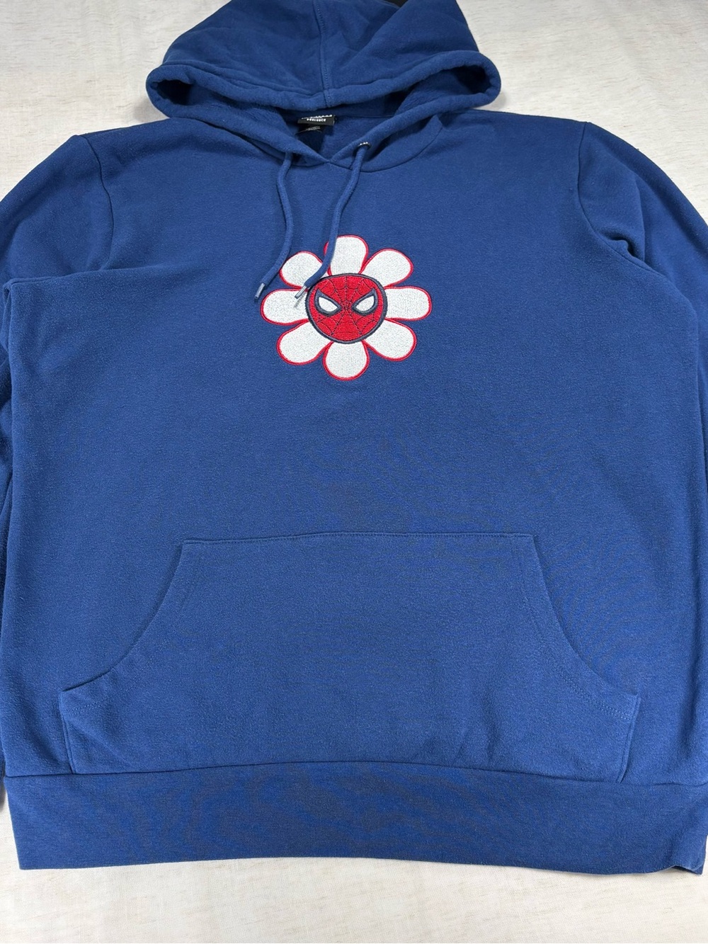 BoxLunch Marvel Spider-Man Floral Flower Mask Hoodie L